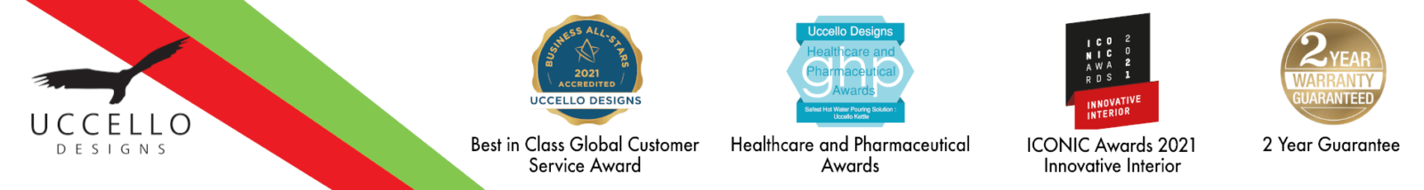 Uccello Designs Awards - Best in Class - Healthcare and Pharmaceutical - ICONIC Innovative Interior - 2 Year Guarantee