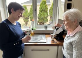 Mother and Daughter in kitchen making tea with the Uccello Kettle